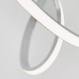 Xample Artika Swirl Led Pendant Light Chrome Finish, 1700 Lumens, 3000K Warm White, Dimmable, Integrated Led, Adjustable Height - thumbnail 5