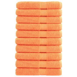 Berkfield Premium Towels Solund 10 Pcs Orange 100X200 Cm 600 Gsm