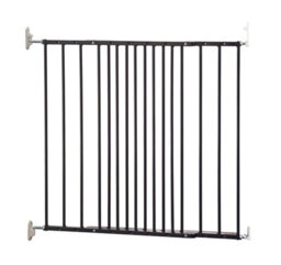 Safetots Top Of The Stairs Screw Fitted Stair Gate, Black Metal, 62.5Cm - 106.8Cm, Metal Baby Gate, Safety Barrier - thumbnail 2