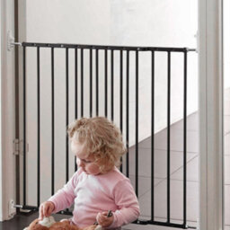 Safetots Top Of The Stairs Screw Fitted Stair Gate, Black Metal, 62.5Cm - 106.8Cm, Metal Baby Gate, Safety Barrier - thumbnail 9