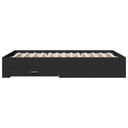 Berkfield Bed Frame With Drawers Without Mattress Black 135X190 Cm Double - thumbnail 5