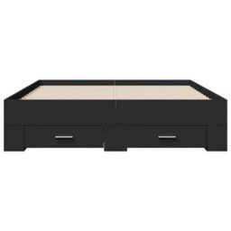 Berkfield Bed Frame With Drawers Without Mattress Black 135X190 Cm Double - thumbnail 4
