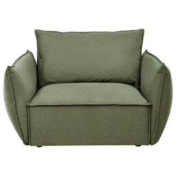 Beliani  Armchair Kunes Fabric Green - thumbnail 4