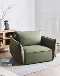 Beliani  Armchair Kunes Fabric Green - thumbnail 2