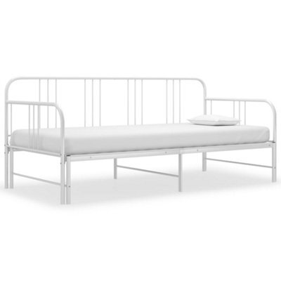 Berkfield Pull-Out Sofa Bed Frame White Metal 90X200 Cm - image 1