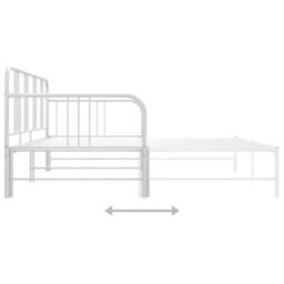 Berkfield Pull-Out Sofa Bed Frame White Metal 90X200 Cm - thumbnail 7