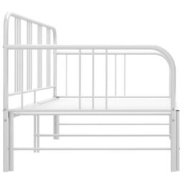 Berkfield Pull-Out Sofa Bed Frame White Metal 90X200 Cm - thumbnail 4