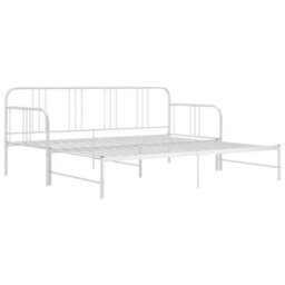 Berkfield Pull-Out Sofa Bed Frame White Metal 90X200 Cm - thumbnail 8