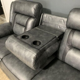 Nova Electric Recliner 3+2 Seater Sofa Set With Cupholders  Usb Charging Ports  Elephant Grey  3 And 2 Seater  Leather Sofa - thumbnail 8