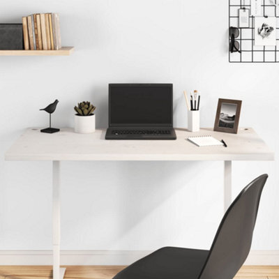 Berkfield Desk Top White 100X60X2.5 Cm Solid Wood Pine - image 1