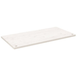 Berkfield Desk Top White 100X60X2.5 Cm Solid Wood Pine - thumbnail 2