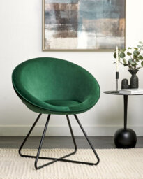 Beliani Dining Chair Floby Ii Velvet Emerald Green - thumbnail 2