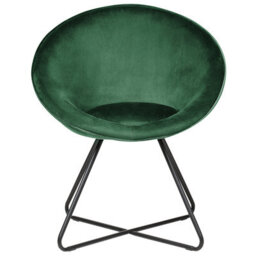 Beliani Dining Chair Floby Ii Velvet Emerald Green - thumbnail 4
