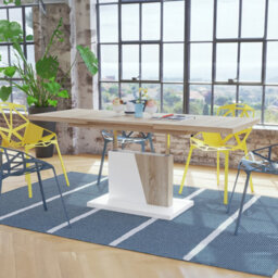 Heze Furniture Gala 2 In 1 Extending Coffee / Dining Table - Sonoma Oak / White - thumbnail 4