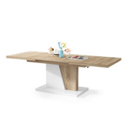 Heze Furniture Gala 2 In 1 Extending Coffee / Dining Table - Sonoma Oak / White - thumbnail 8