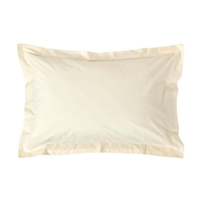 Homescapes Cream Egyptian Cotton Oxford Pillowcase 200 Tc, Standard Size - image 1