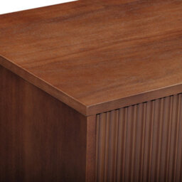 Teamson Home Tremolo Chest Of Drawers 3 Fluted Push-Open Drawer Bedroom Dresser, Walnut - thumbnail 9