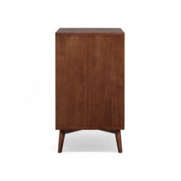 Teamson Home Tremolo Chest Of Drawers 3 Fluted Push-Open Drawer Bedroom Dresser, Walnut - thumbnail 7