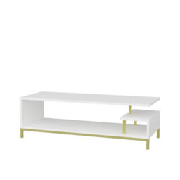 Decorotika Reilly Tv Stand Tv Unit For Tv's Up To 55 Inch Gold And White