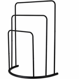 Billtix 3 Tier Freestanding Metal Bathroom Towel Holder Drying Rail Storage Stand, In Black.