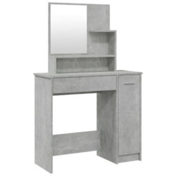 Vidaxl Dressing Table With Mirror Concrete Grey 86.5X35X136 Cm - thumbnail 2