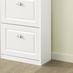 Sobuy Fsr94-W, Shoe Rack Cabinet With 3 Flip Drawers, Slim Shoe Storage Cabinet Hallway, Wooden Cupboard, White - thumbnail 4