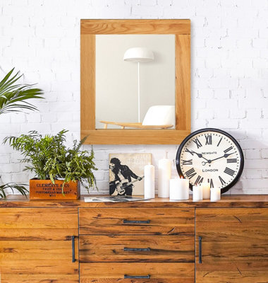 Hallowood Furniture Waverly Oak - Oak Framed Mirror (Mir680) - image 1