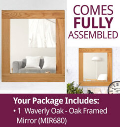 Hallowood Furniture Waverly Oak - Oak Framed Mirror (Mir680) - thumbnail 7