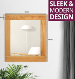 Hallowood Furniture Waverly Oak - Oak Framed Mirror (Mir680) - thumbnail 3