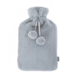 Livivo Handwarmer Hot Water Bottle - Grey Plush - thumbnail 1