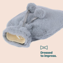 Livivo Handwarmer Hot Water Bottle - Grey Plush - thumbnail 6
