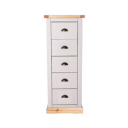 Cabinet Bits Bomporto 5 Drawer Narrow Chest Of Drawers Brass Cup Handle - thumbnail 1