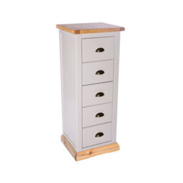 Cabinet Bits Bomporto 5 Drawer Narrow Chest Of Drawers Brass Cup Handle - thumbnail 2