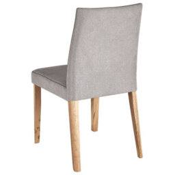 Beliani Set Of 2 Dining Chairs Phola Fabric Grey - thumbnail 7