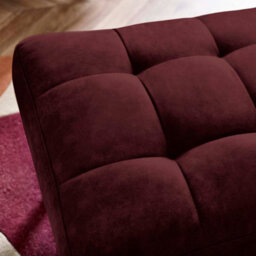 Furniturebox Uk Jenna Navy Blue Velvet Footstool - thumbnail 5
