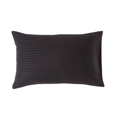 Homescapes Black Egyptian Cotton Satin Stripe Housewife Pillowcase 330 Tc - image 1