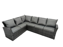 Fimous 11 Seat Rattan Garden Furniture Corner Sofa Set Outdoor Patio Sofa Chair Table Set With 2 Small Footstools Big Footstool - thumbnail 7