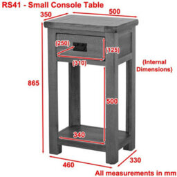 The Furniture Market Rustic Oak Console Table With 1 Drawer - thumbnail 8