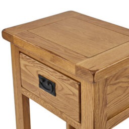 The Furniture Market Rustic Oak Console Table With 1 Drawer - thumbnail 6