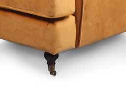 1 Seater Sofa Chair In Mustard Gold Velvet Fabric - thumbnail 5