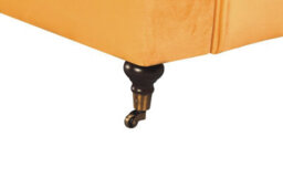 1 Seater Sofa Chair In Mustard Gold Velvet Fabric - thumbnail 6