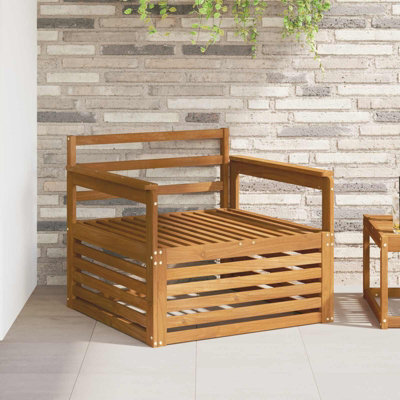 Walplus 2 Piece Outdoor Sofa Set Natural Garden Patio Seating - image 1