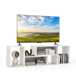 2 Piece Console Tv Stand Tv Media Table For 50 55 60 Inch Tv White - thumbnail 3