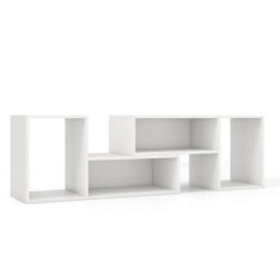 2 Piece Console Tv Stand Tv Media Table For 50 55 60 Inch Tv White - thumbnail 1