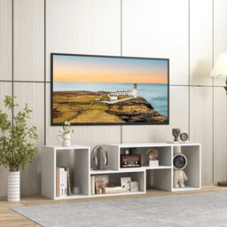 2 Piece Console Tv Stand Tv Media Table For 50 55 60 Inch Tv White - thumbnail 5