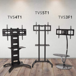 "Duronic Tvs4T1 Tv Stand And Tilting Monitor Bracket, Wheeled Trolley Mount With Vesa 700X400 For Flat Screen Television 37-70""" - thumbnail 7