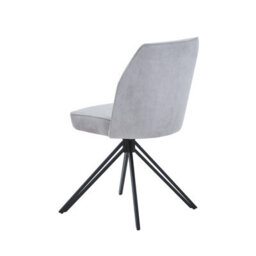 Core Products Aspen Gloss White Sintered Stone Round Table & 4 Swivel Dining Chairs, Light Grey Cord Fabric Dining Set - thumbnail 6