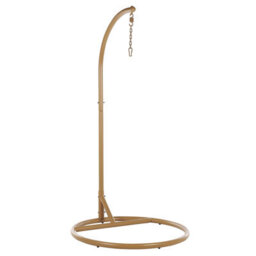 Beliani Hanging Chair With Stand Alba Pe Rattan Natural - thumbnail 9