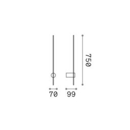 Ideal Lux Luminosa Essence Integrated Led Wall Lamp Brass 1350Lm 3000K - thumbnail 2