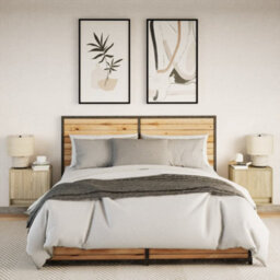Berkfield Wall-Mounted Bedside Cabinets With Led Lights 2 Pcs Sonoma Oak - thumbnail 4